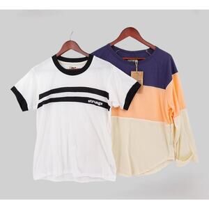 2 Stranger Things Camp Collection Tee Womens Large Ringer 80s Cosplay‎ Halloween